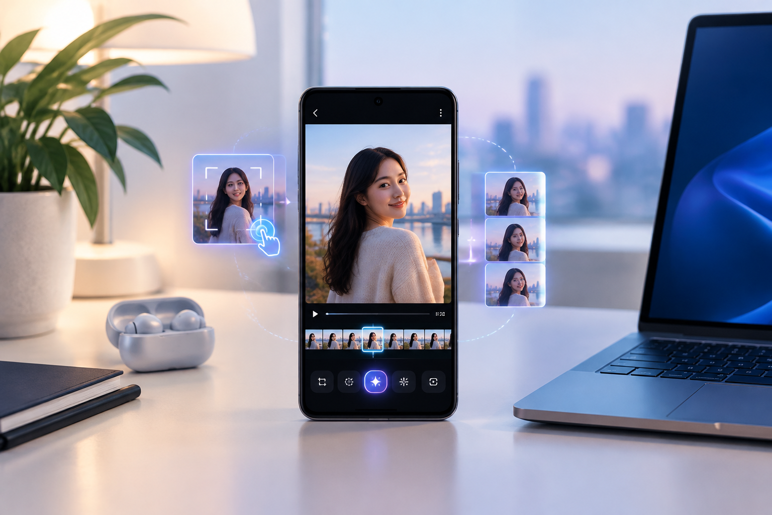 One UI 9.0 마이팬캠 Galaxy AI 기능 실행 및 편집 화면