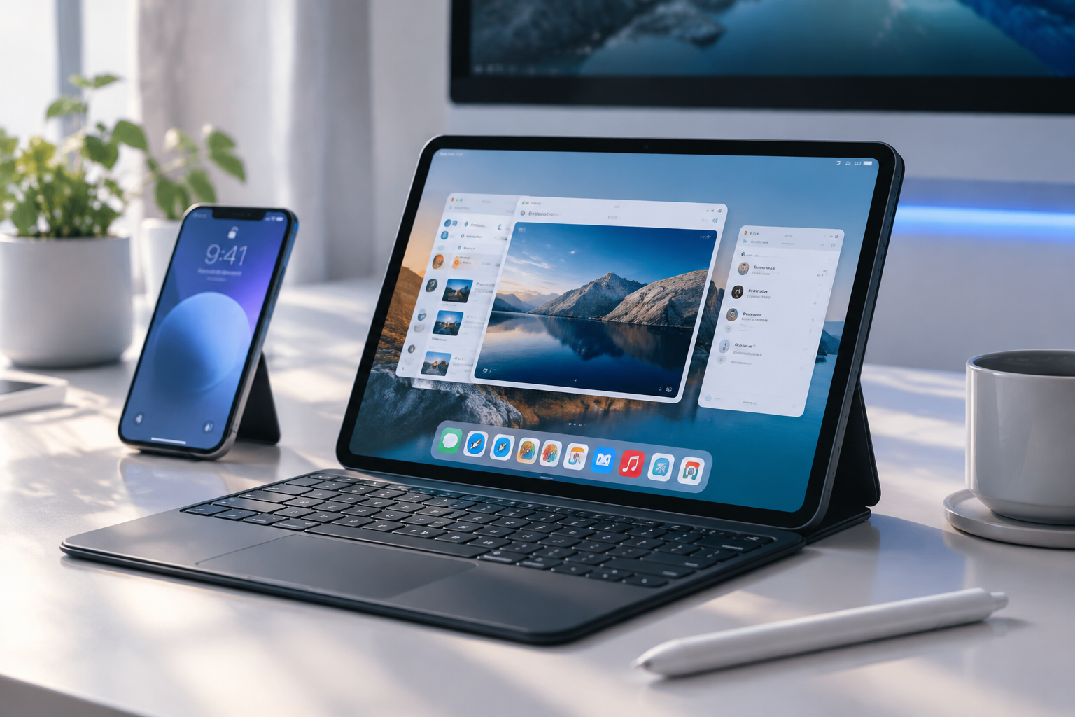 iPadOS 27 설정 메뉴의 온디바이스 AI 인덱싱 및 백그라운드 앱 새로고침 관리 화면