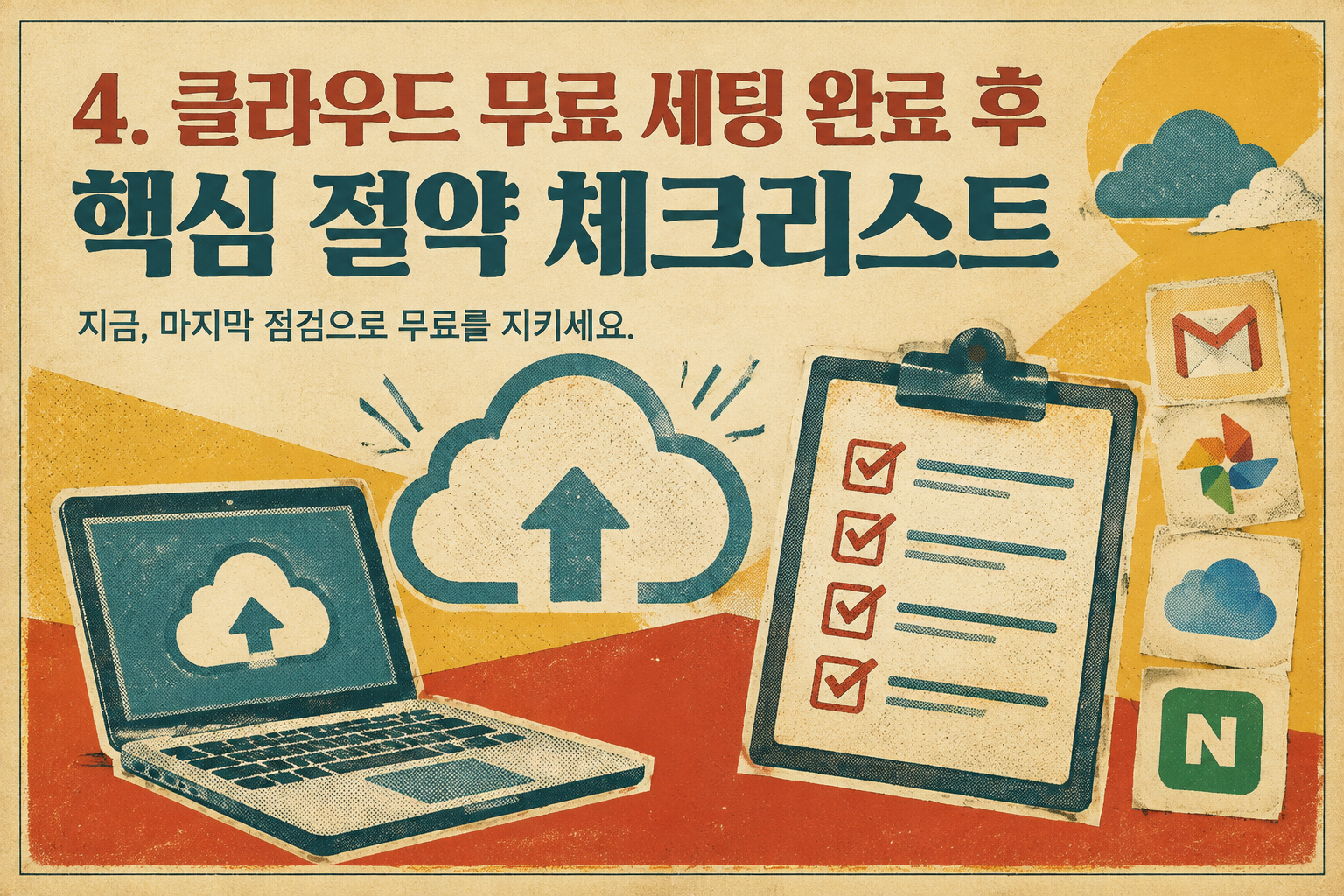 무과금 클라우드 용량 정리 완료 후 핵심 절약 체크리스트