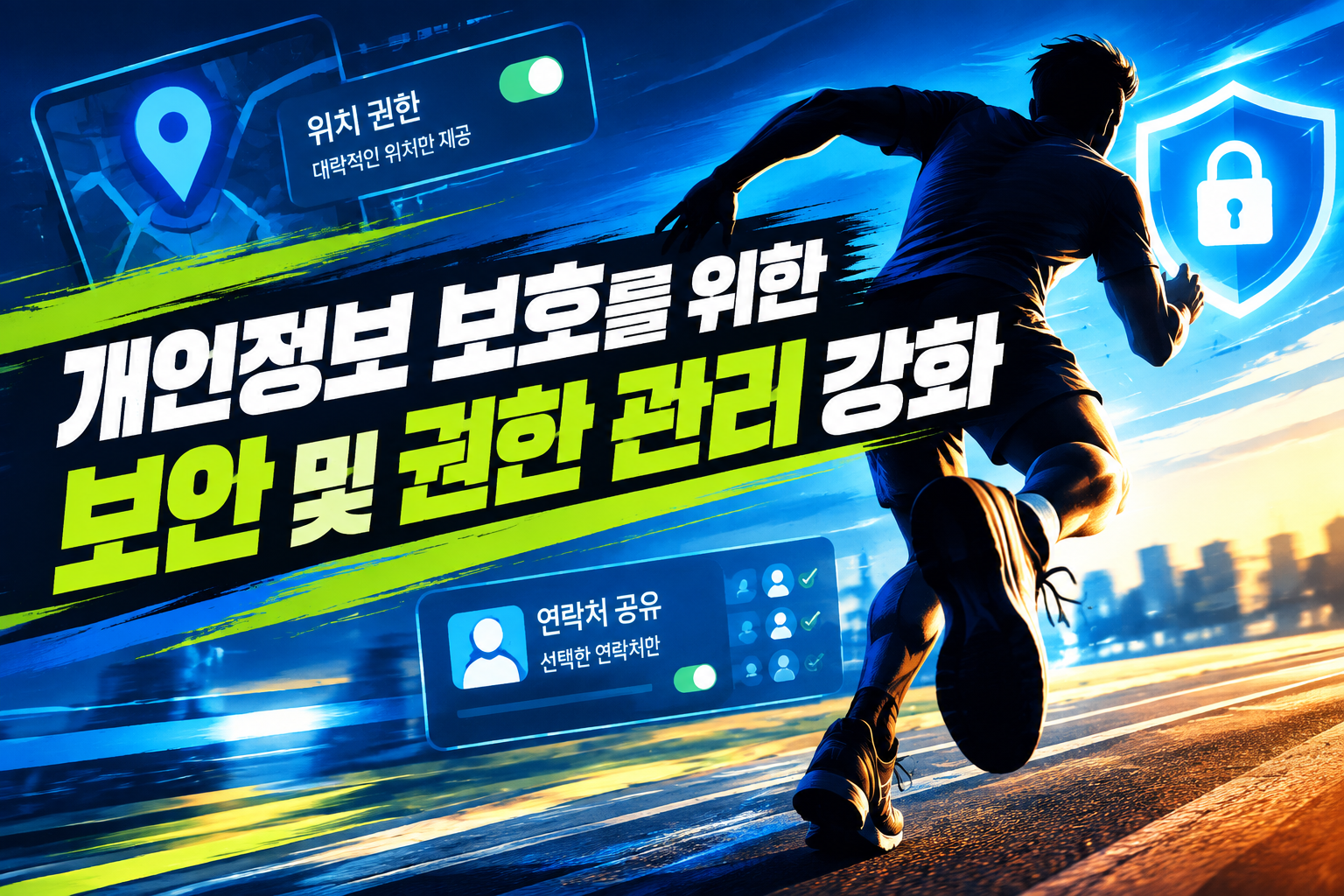 안드로이드 17 위치 권한 및 개별 연락처 선택 공유 보안 옵션