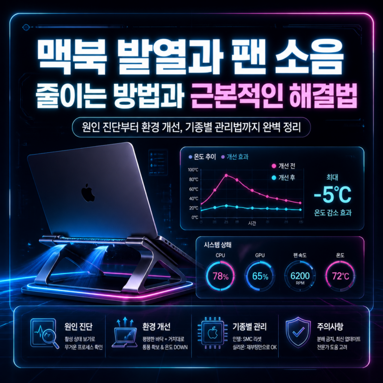 맥북 팬 소음이 심할 때 꼭 확인해야 할 점검 사항
