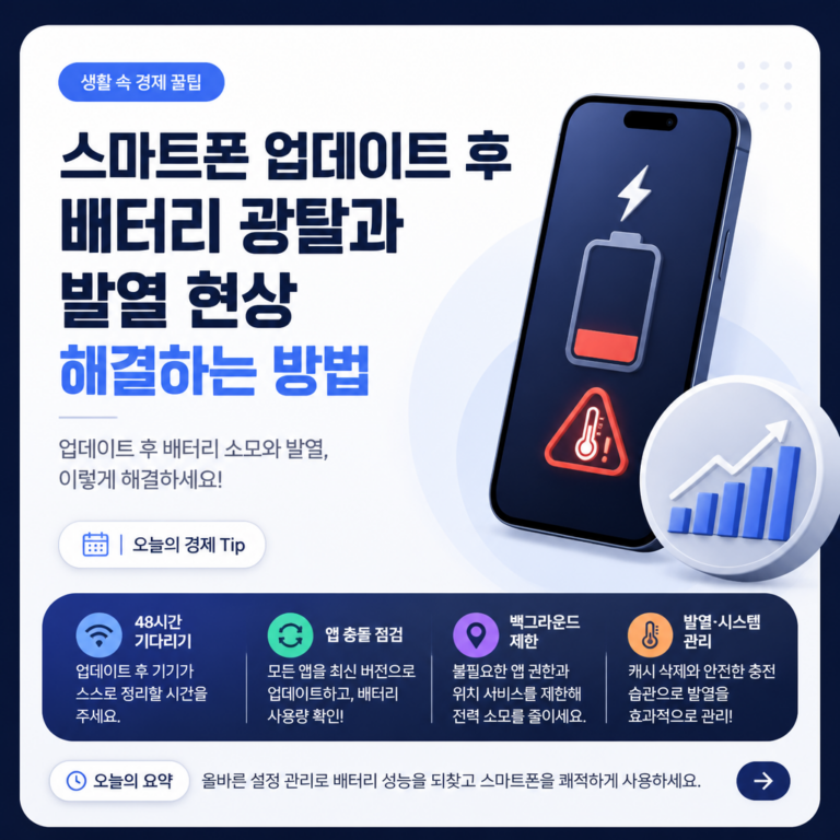 스마트폰 업데이트 배터리 광탈 및 발열 해결 방법 4가지