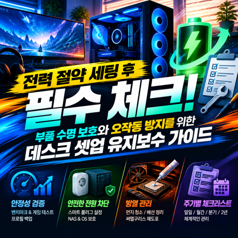 PC 데스크 유지보수 꿀팁: 언더볼팅 안정성 확보 및 부품 수명 연장 가이드
