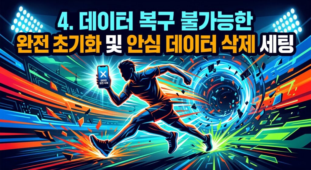 데이터 복구 불가능한 완전 초기화 및 안심 데이터 삭제 세팅