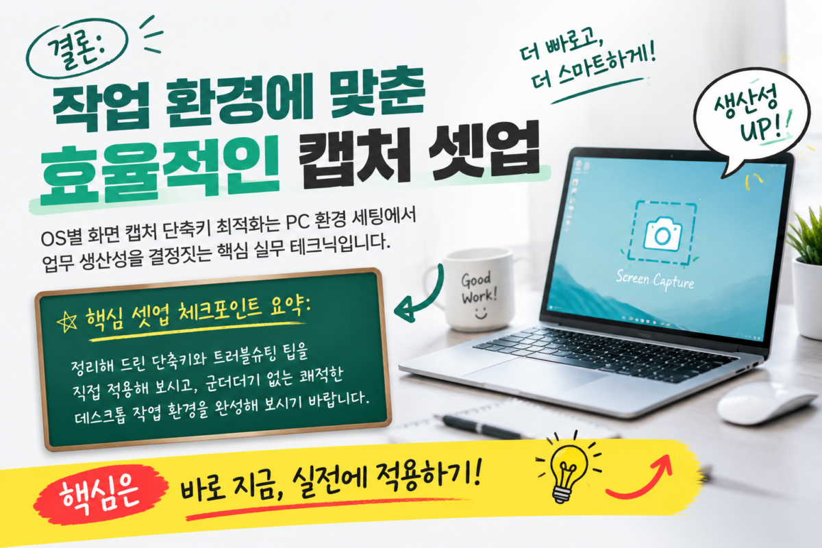 컴퓨터 캡처 단축키 오작동 및 보안 프로그램 충돌 문제 해결을 위한 트러블슈팅 과정 가이드