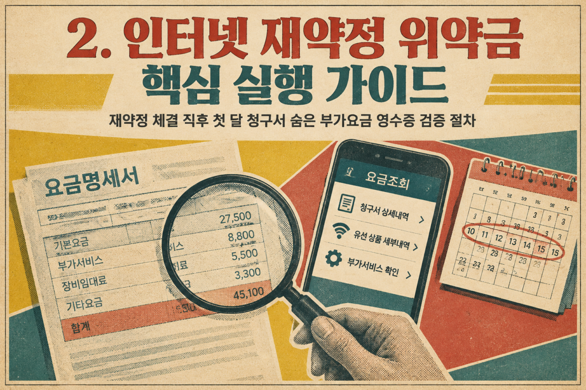인터넷 재약정 위약금 방어법! 0원 면제를 위한 이전 설치 불가 증빙 및 1년 단위 연쇄 수령 세팅