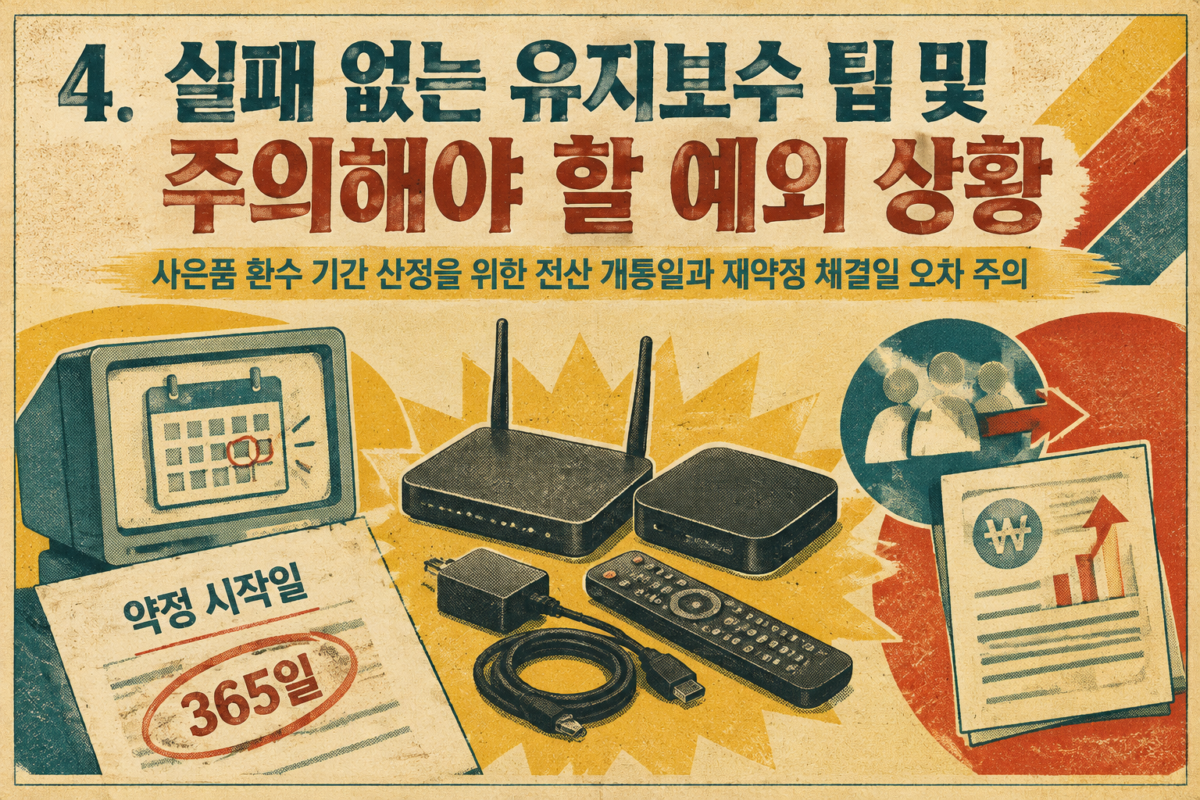 사은품 환수 기간 산정을 위한 전산상 인터넷 약정 시작일 조회 및 관리 팁