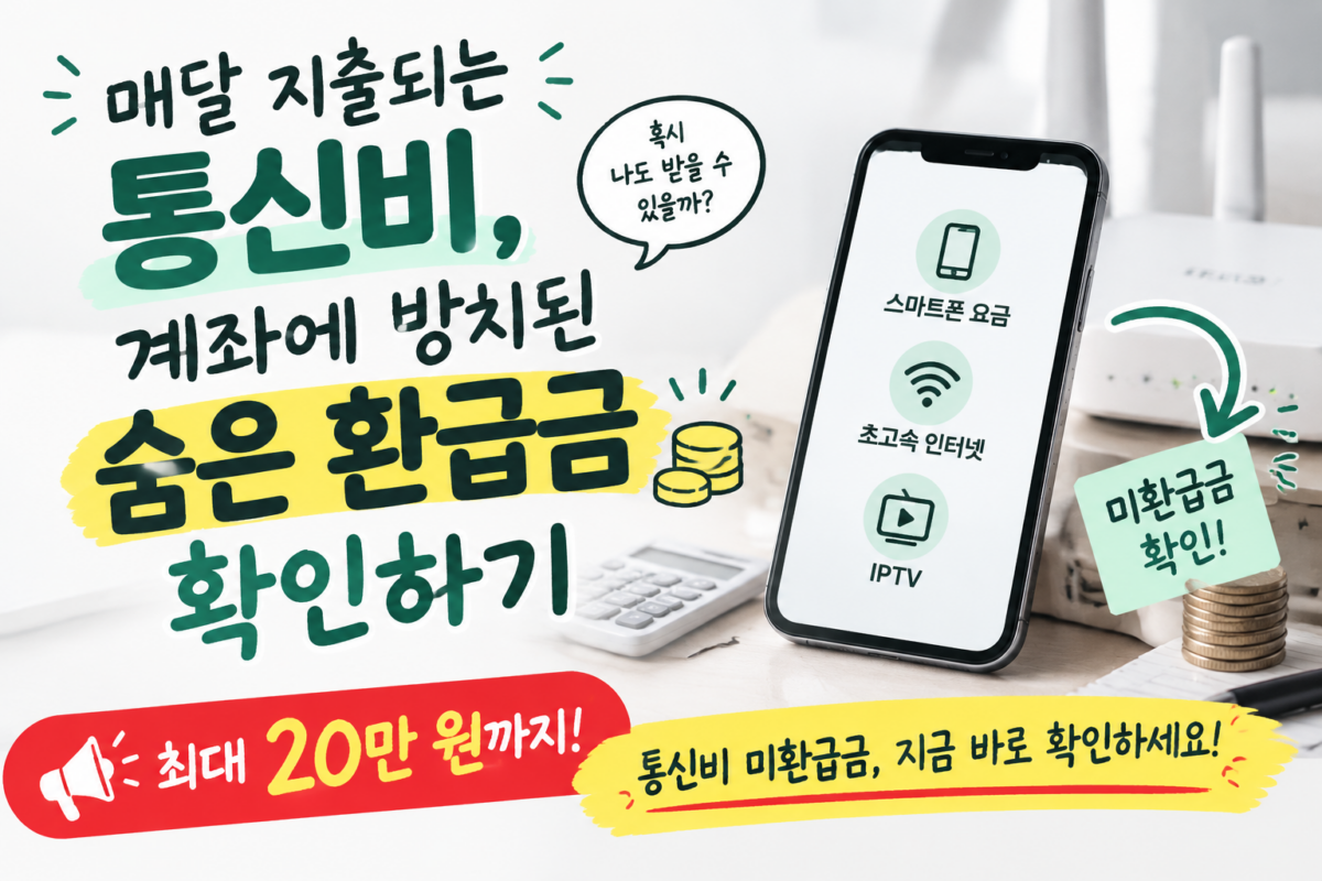 2026년 통신사 미환급금 조회 방법 및 숨은 환급금 확인 화면