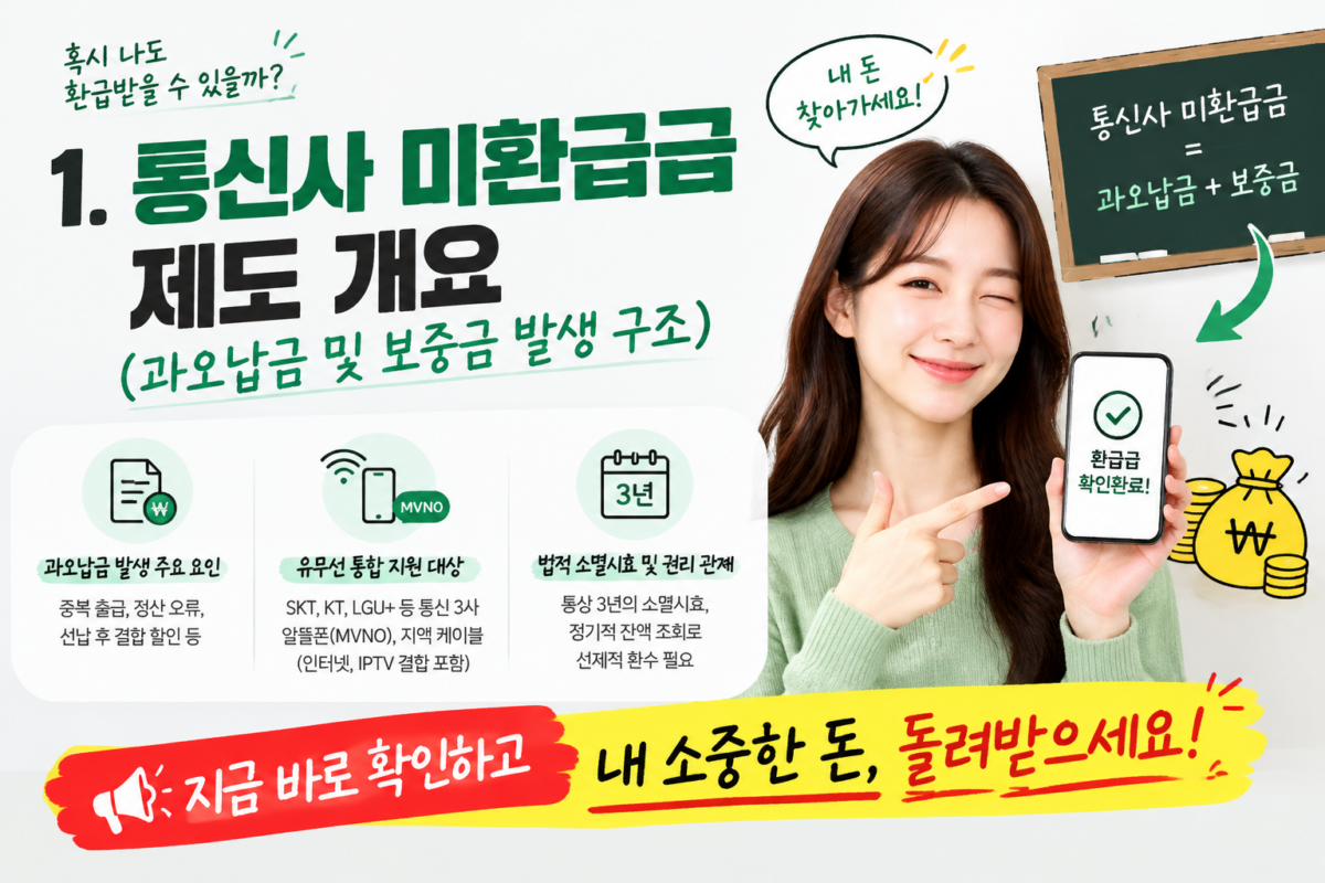 통신사 과오납금 및 단말기 보증금 발생 구조 설명