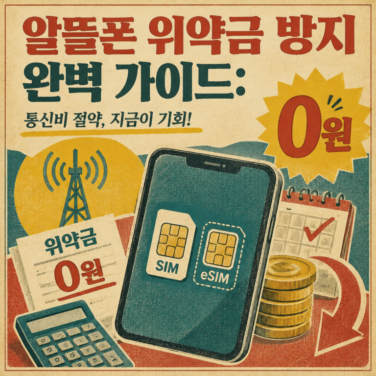알뜰폰 위약금 방지 완벽 가이드: 통신사 할인반환금 0원 조회 및 프로모션 요금 방어법